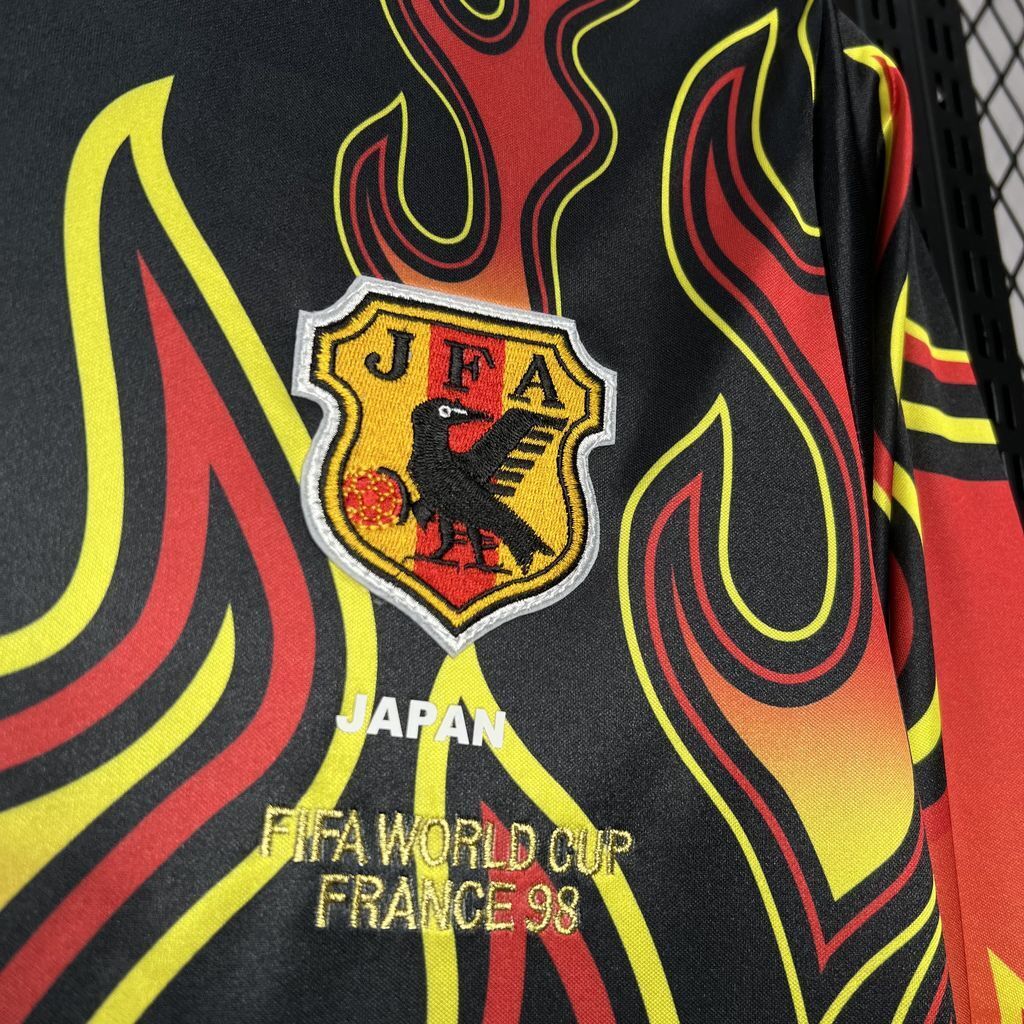 Japão Uniforme de Goleiro 1998 Chama Flamejante