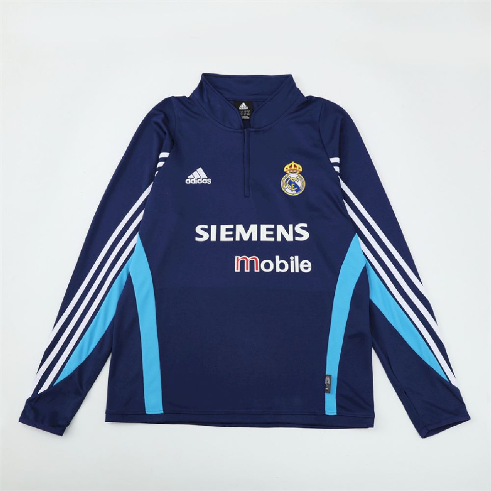 Moletom com Zíper 1/4 Real Madrid Uniforme de Treino 2003 - 2004