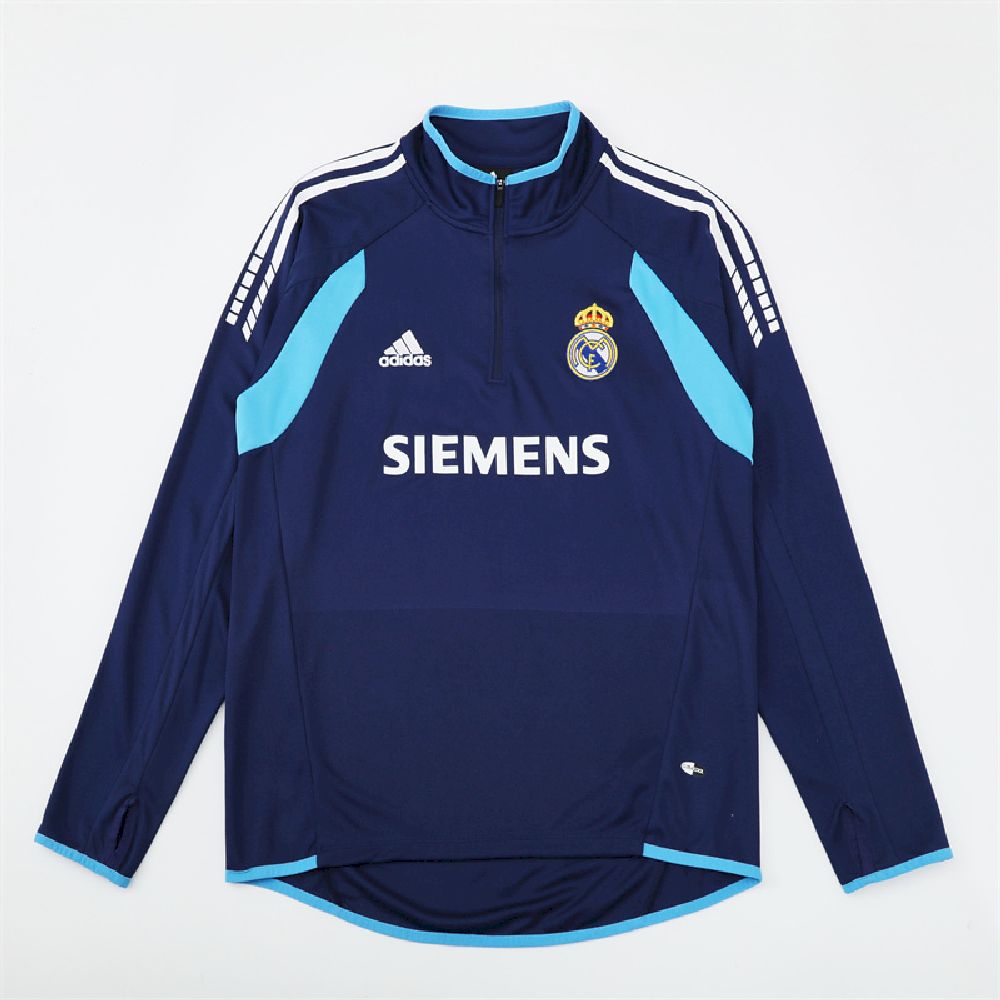 Moletom com Zíper 1/4 Real Madrid Uniforme de Treino 2005 - 2006